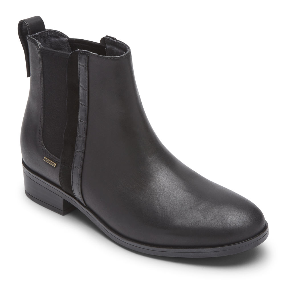 Rockport Womens Larkyn Chelsea - Boots Black - WHN175863